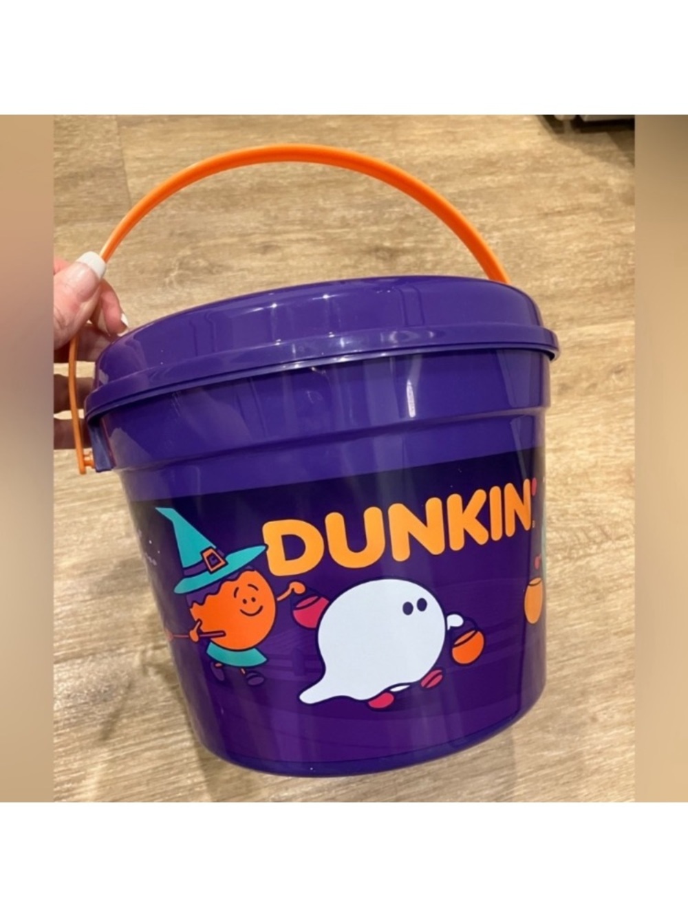 Dunkin Donuts spooky Halloween trick or treating bucket new